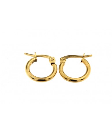 orecchini cerchi acciaio colore oro 1