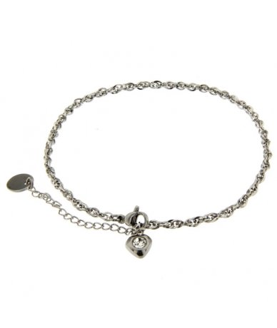 Cavigliera con cuore in...