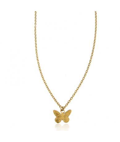 Collana in acciaio oro con...