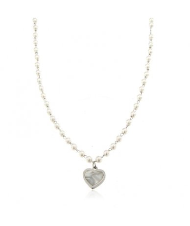 Collana in acciaio inox e...