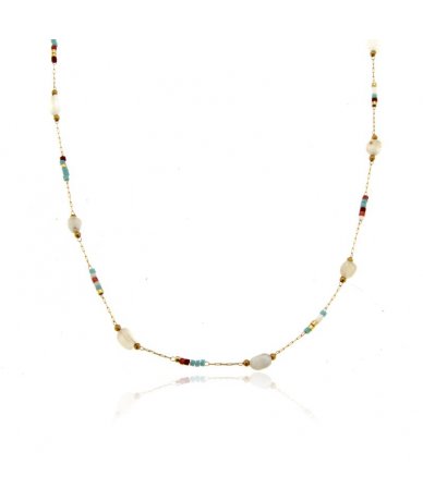 Collana in acciaio inox oro...