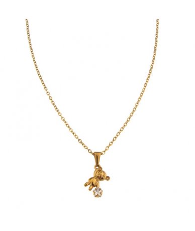 Collana in acciaio inox oro...