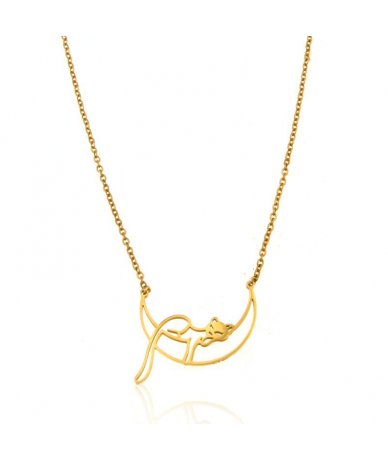 Collana in acciaio inox oro...