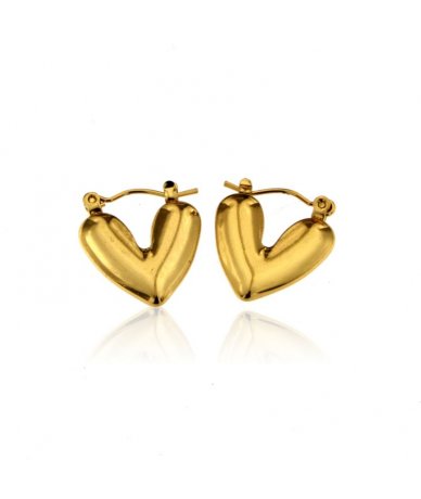 Orecchini cuore bombato in...