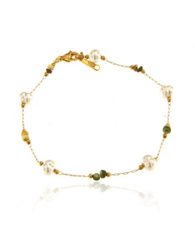 Bracciale catena di perle e...