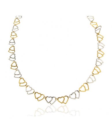 Collana catena doppio cuore...