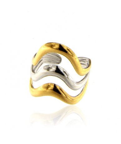 Anello onda in acciaio inox...