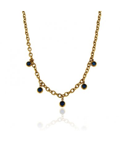 Collana con punti luce blu...