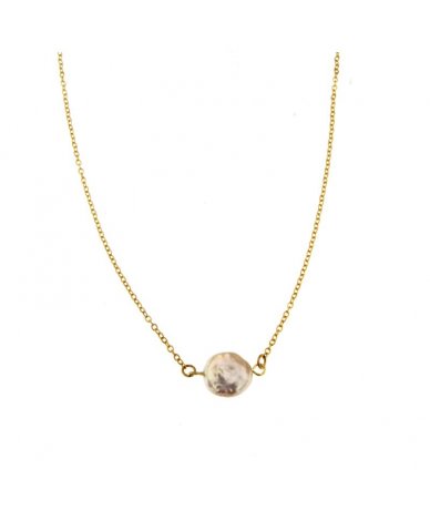 Collana con perla tonda di...