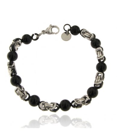 Bracciale uomo con sfere in...