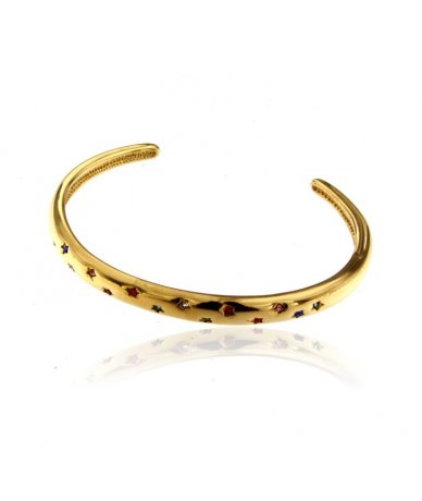 Bracciale rigido con strass...
