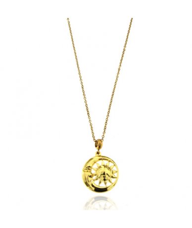 Collana con pendente sole e...