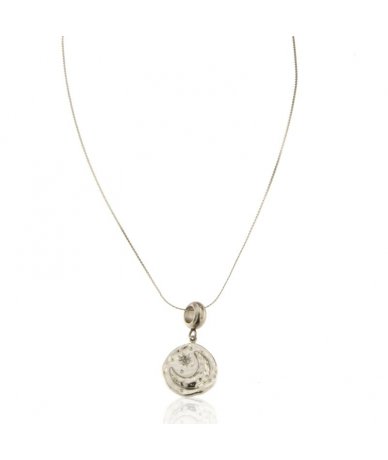Collana con pendente luna e...