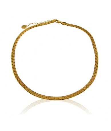 Collana maglia piatta in...